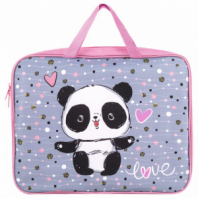 Папка на молнии с ручками BRAUBERG А4, 1 отделение, полиэстер, 80 мм, "Funny panda", 271127 Папка на молнии с ручками BRAUBERG А4, 1 отделение, полиэстер, 80 мм, "Funny panda", 271127