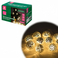 Электрогирлянда-нить комнатная 1,5 м, 10 LED, с насадками, вид: "Диско-шары", тёплый белый, на батарейках, ЗОЛОТАЯ СКАЗКА, 591731 Электрогирлянда-нить комнатная 1,5 м, 10 LED, с насадками, вид: "Диско-шары", тёплый белый, на батарейках, ЗОЛОТАЯ СКАЗКА, 591731