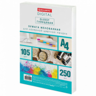 Бумага BRAUBERG DIGITAL GLOSSY мелованная глянцевая А4, 105 г/м2, 250 л., для полноцветной лазерной печати, 120% (CIE), 116400 Бумага BRAUBERG DIGITAL GLOSSY мелованная глянцевая А4, 105 г/м2, 250 л., для полноцветной лазерной печати, 120% (CIE), 116400