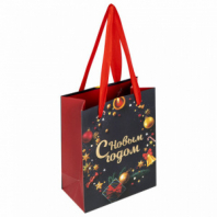 Пакет подарочный (1 штука) новогодний 11x6x15 см, ЗОЛОТАЯ СКАЗКА "New Year", фольга, 608228 Пакет подарочный (1 штука) новогодний 11x6x15 см, ЗОЛОТАЯ СКАЗКА "New Year", фольга, 608228