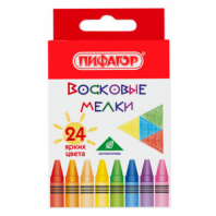 Восковые мелки ПИФАГОР "СОЛНЫШКО", НАБОР 24 цвета, 227281 Восковые мелки ПИФАГОР "СОЛНЫШКО", НАБОР 24 цвета, 227281