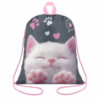 Мешок для обуви BRAUBERG KIDS, с петлей, 42х34 см, "Кот-мурлыка", 274640 Мешок для обуви BRAUBERG KIDS, с петлей, 42х34 см, "Кот-мурлыка", 274640
